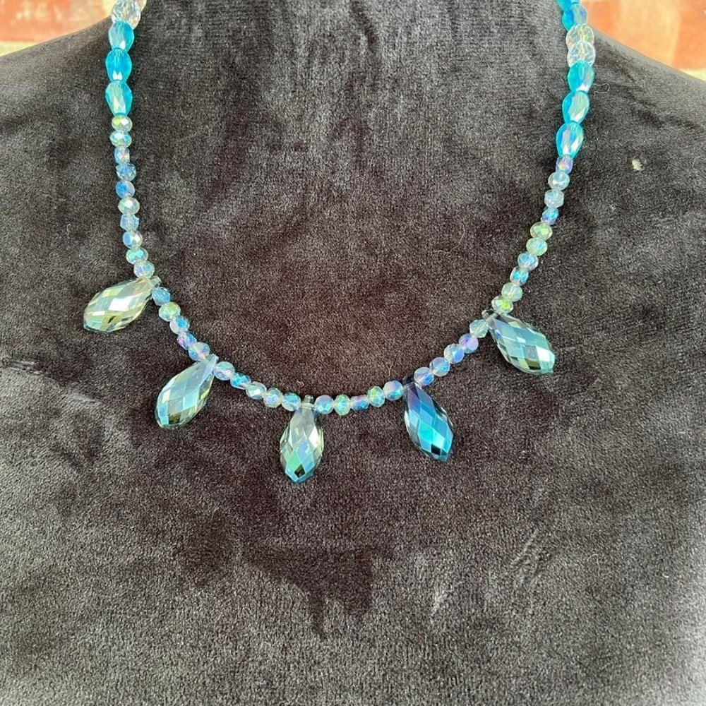 Beautiful Blue Crystal Necklace